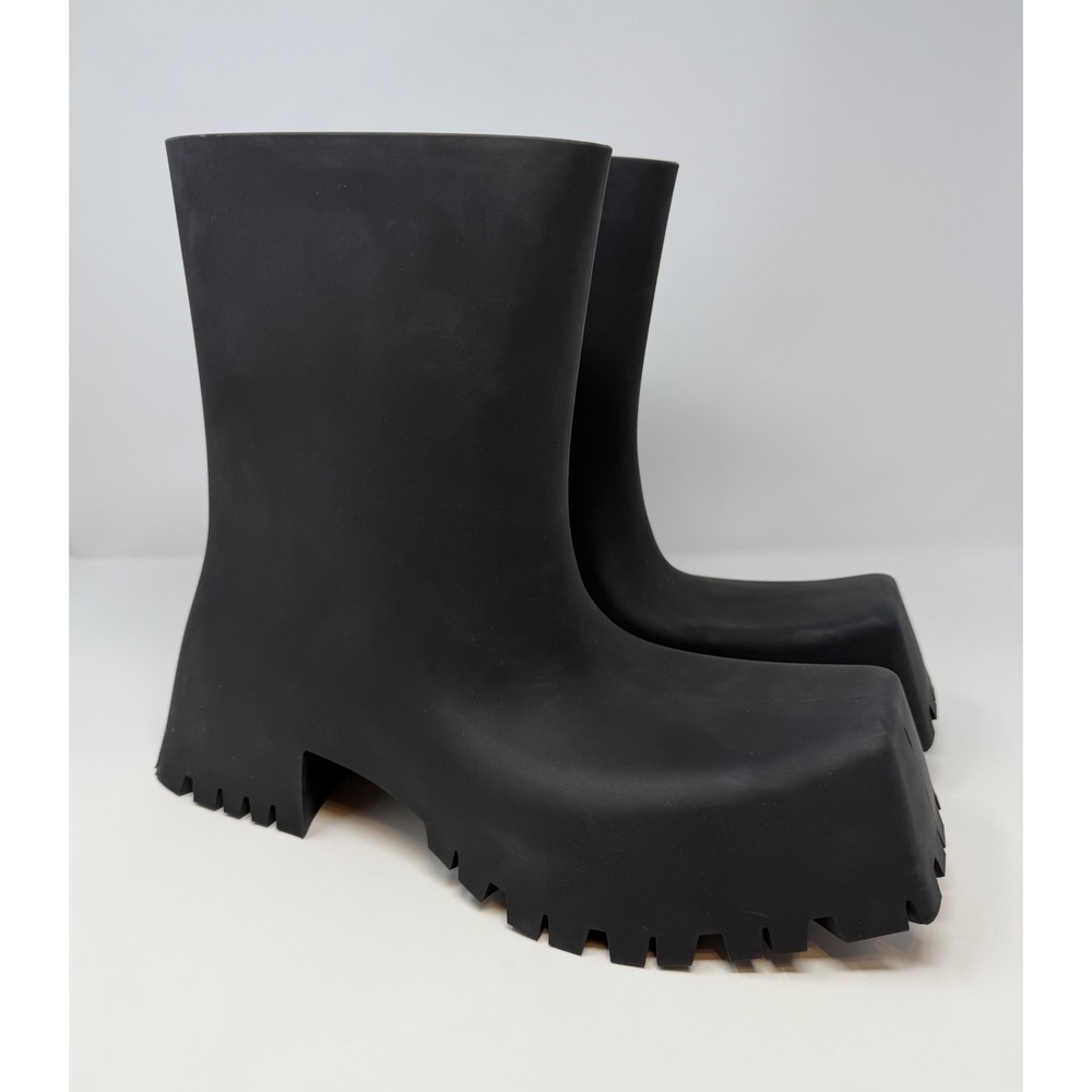 Balenciaga Trooper Rubber Boots Black Size 13 US 46 EU